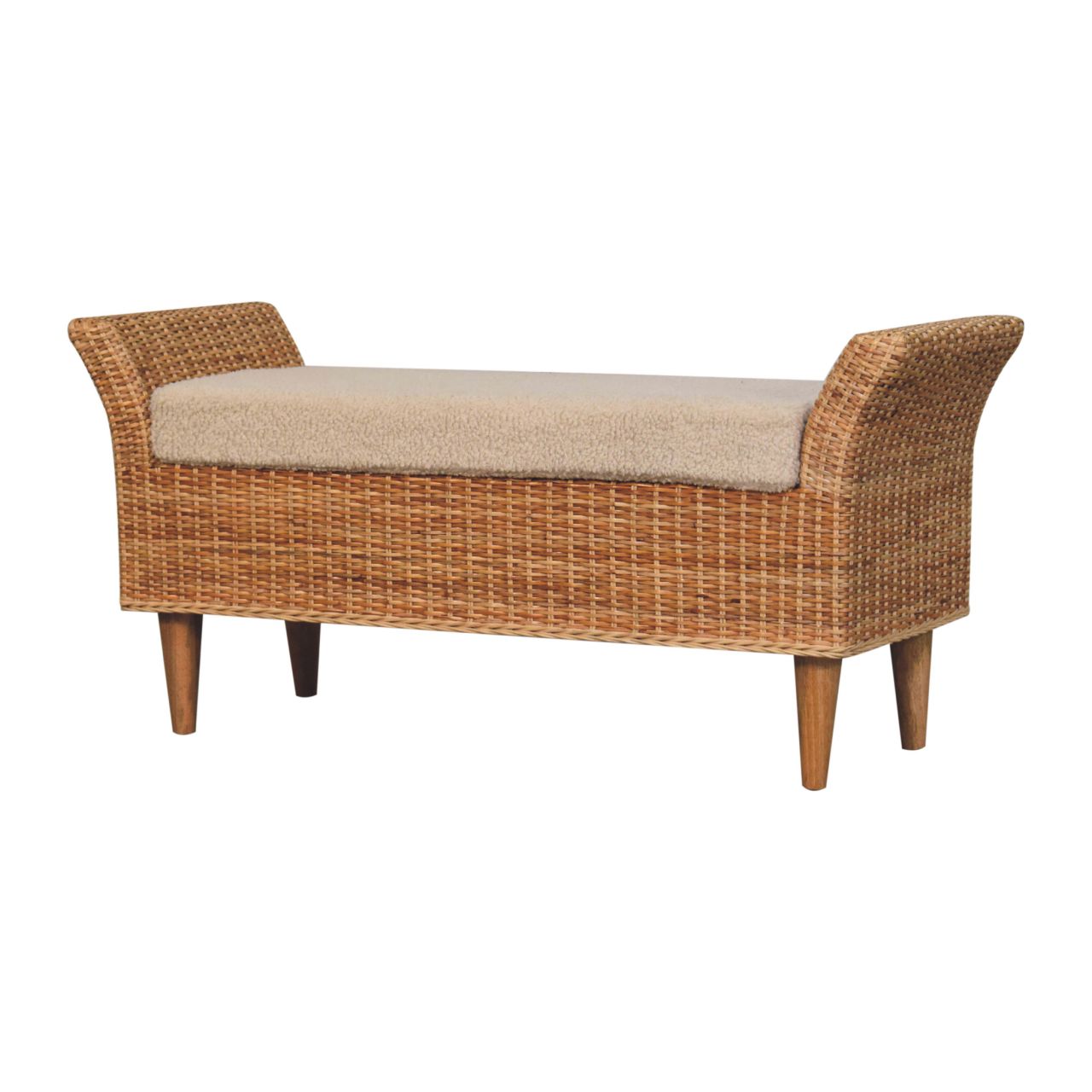 Riviera Woven Bench | Boucle