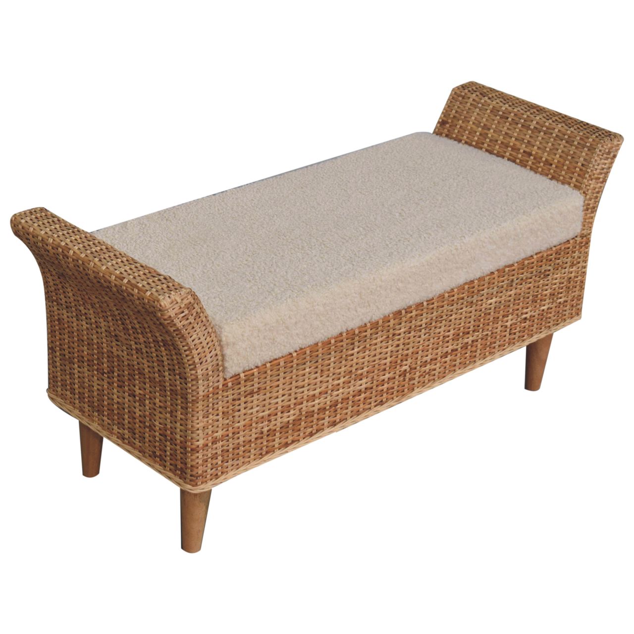 Riviera Woven Bench | Boucle