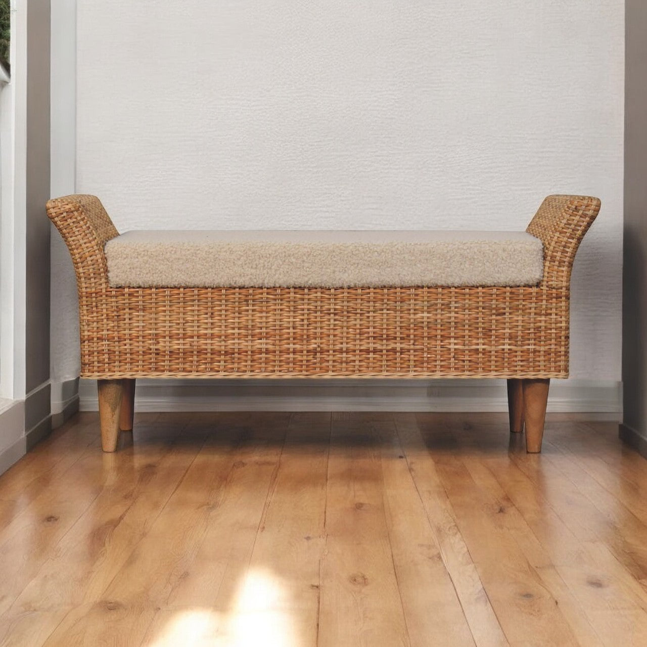Riviera Woven Bench | Boucle