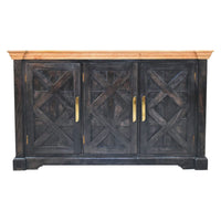 Regal Ash Black Rustic Sideboard Chest of Drawers