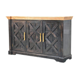 Regal Ash Black Rustic Sideboard Chest of Drawers
