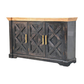 Regal Ash Black Rustic Sideboard Chest of Drawers