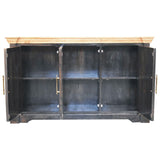 Regal Ash Black Rustic Sideboard Chest of Drawers