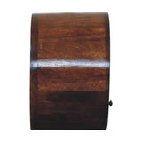 Floating Circle Chestnut Bedside Table