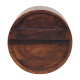 Floating Circle Chestnut Bedside Table