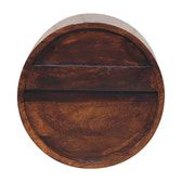 Floating Circle Chestnut Bedside Table