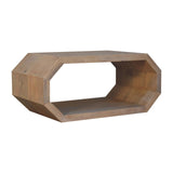 Hexagonal Coffee Table | Marble Solid Mango Wood
