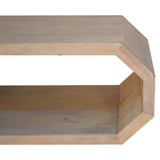 Hexagonal Coffee Table | Marble Solid Mango Wood