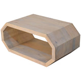 Hexagonal Coffee Table | Marble Solid Mango Wood