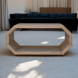 Hexagonal Coffee Table | Marble Solid Mango Wood