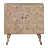 Hourglass Carved Marble Cabinet