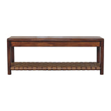 Regency Woven Bench | Chestnut Solid Mango Wood Default Title