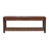 Regency Woven Bench | Chestnut Solid Mango Wood Default Title