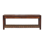 Regency Woven Bench | Chestnut Solid Mango Wood Default Title