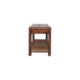 Regency Woven Bench | Chestnut Solid Mango Wood