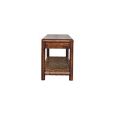 Regency Woven Bench | Chestnut Solid Mango Wood