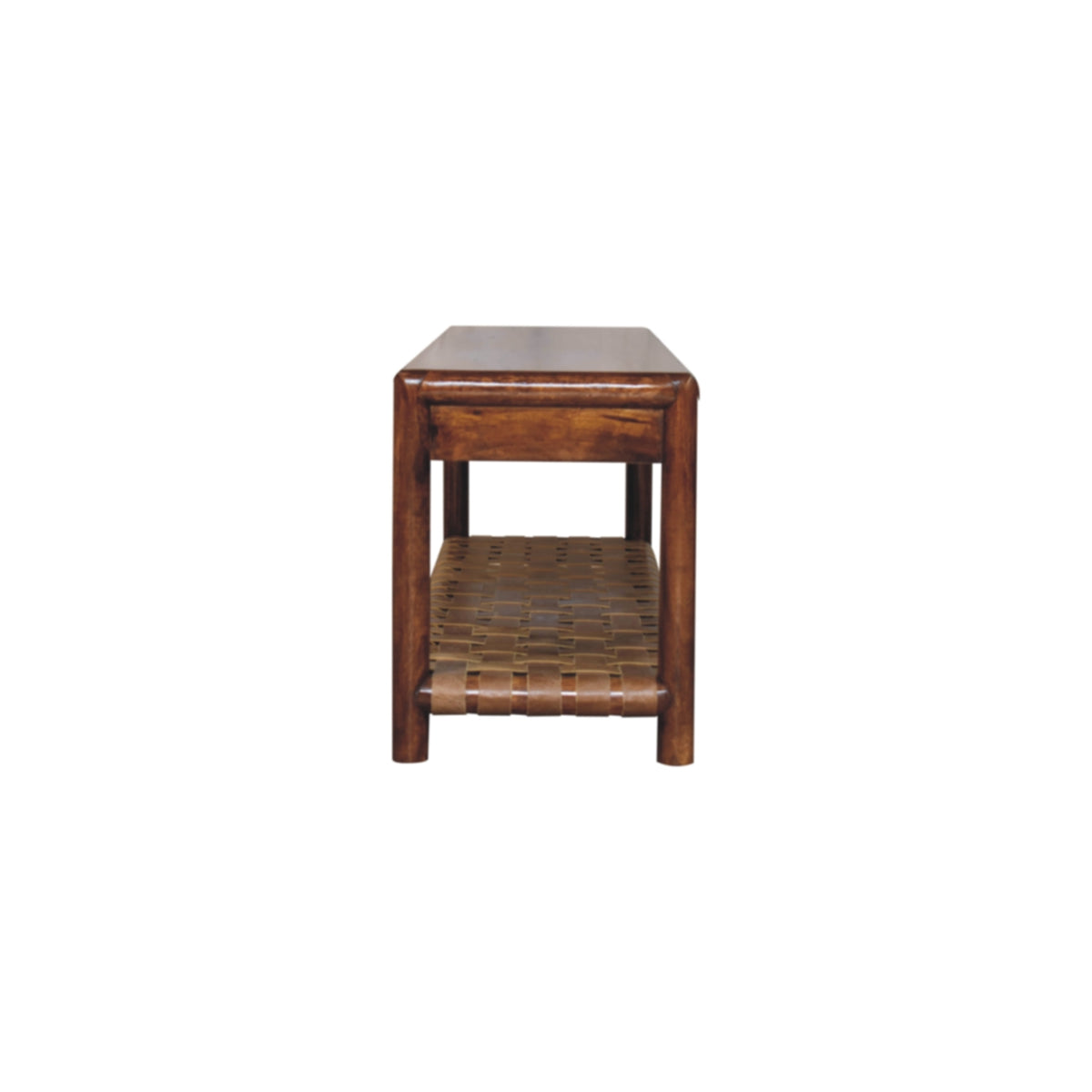 Regency Woven Bench | Chestnut Solid Mango Wood