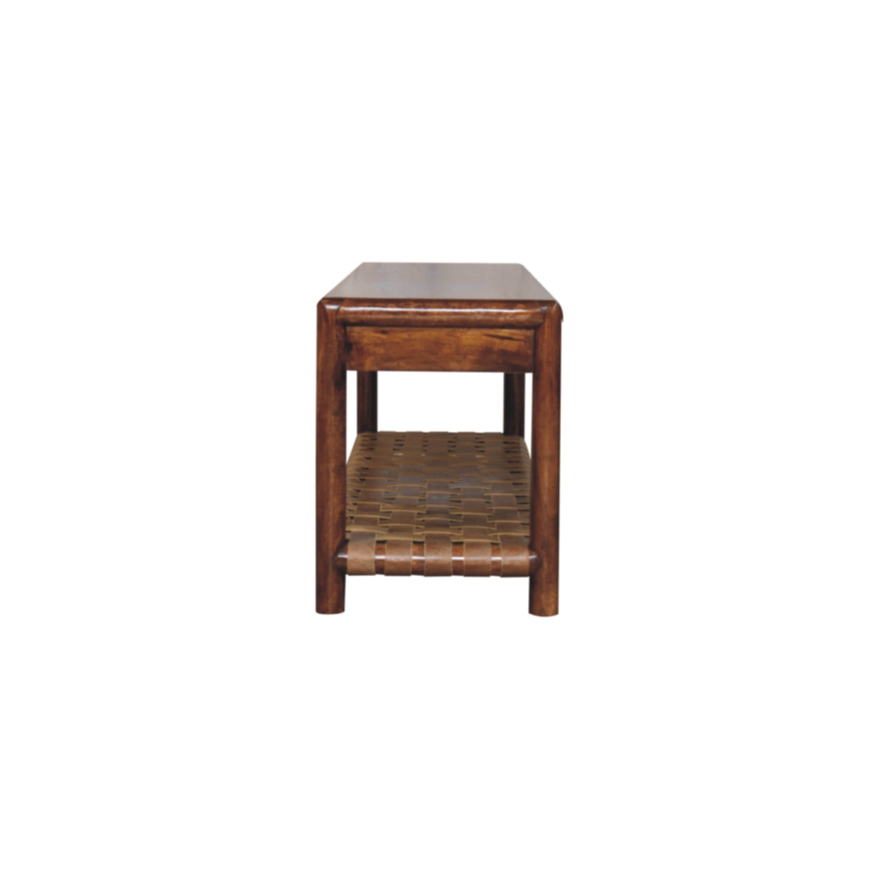 Regency Woven Bench | Chestnut Solid Mango Wood