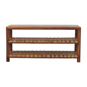 Regency Woven Chestnut 2 slot Shoe Rack Chest of Drawers | Open Shelf Default Title