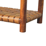 Regency Woven Chestnut 2 slot Shoe Rack Chest of Drawers | Open Shelf