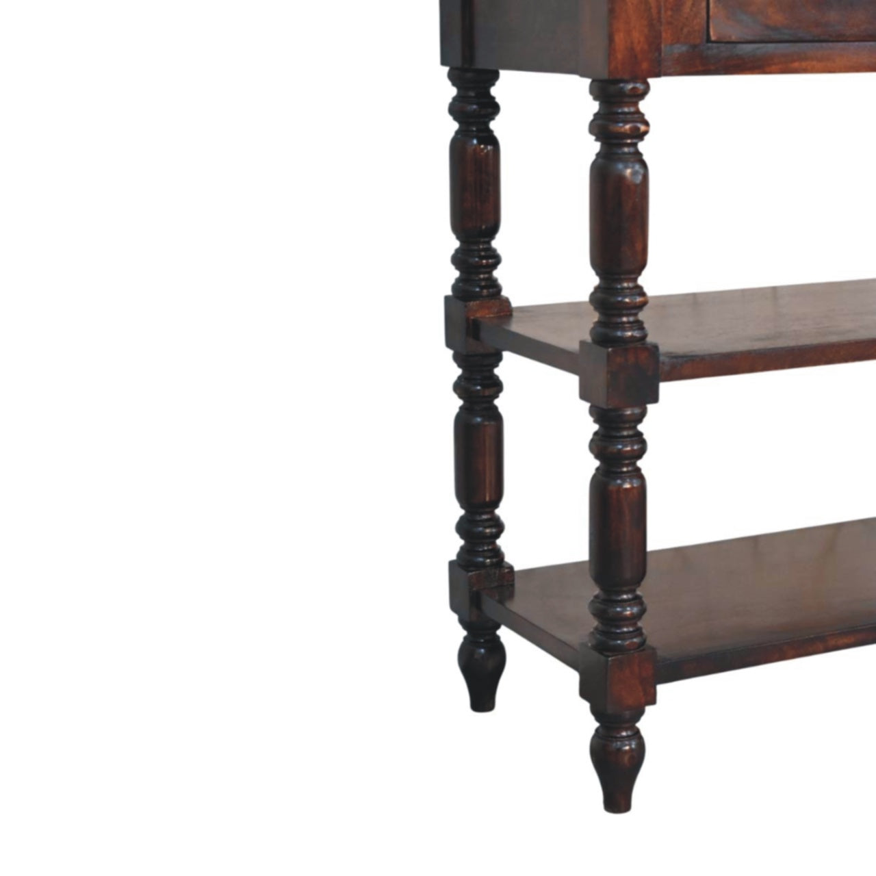 Turned legs Cherry Side Table Accent Piece