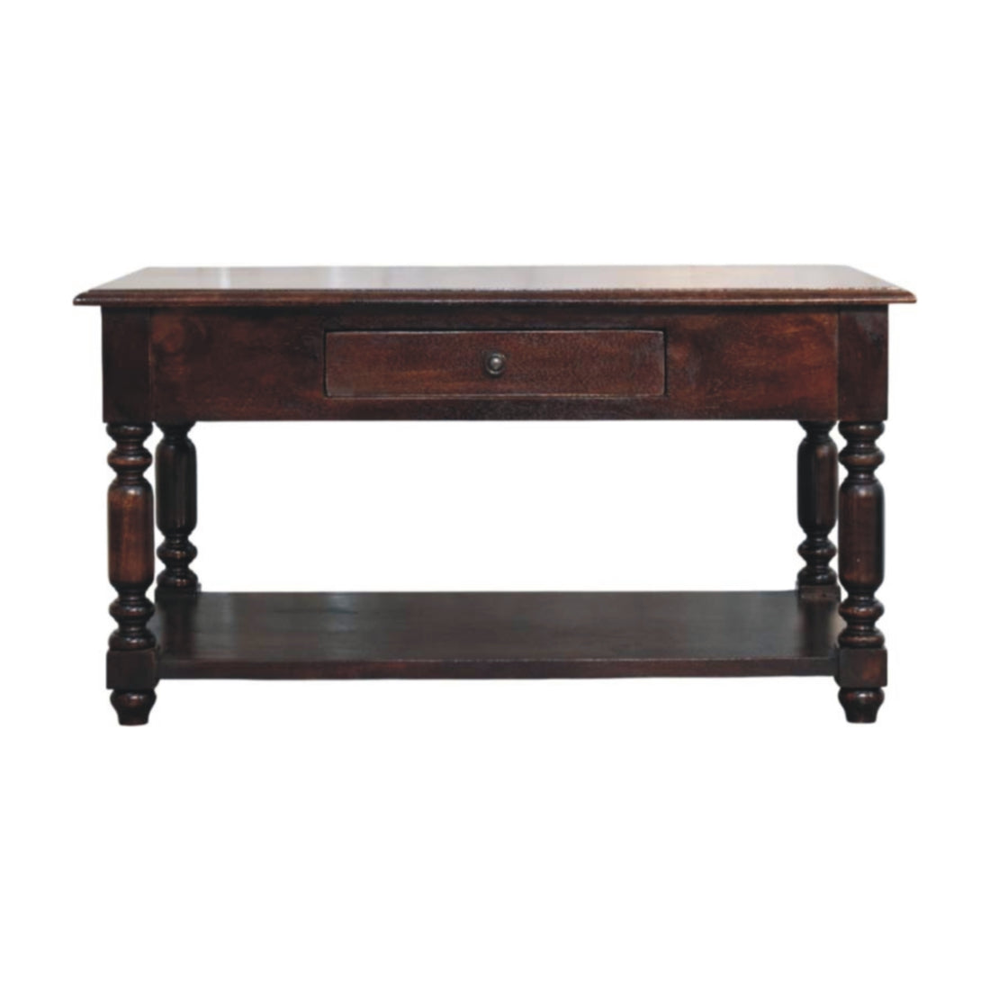 Turned Legs Cherry Console Table Default Title