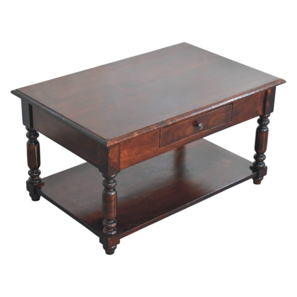 Turned Legs Cherry Console Table