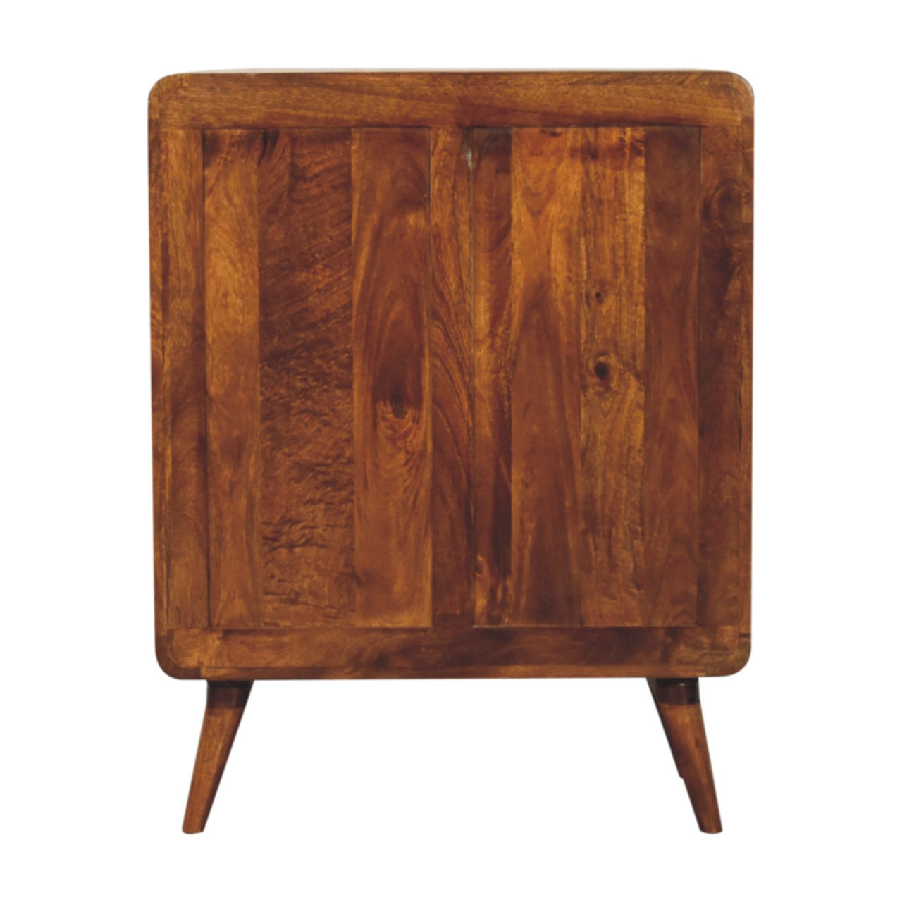 Curved Nordic Charm Chest of Drawers | Chestnut Solid Mango Wood