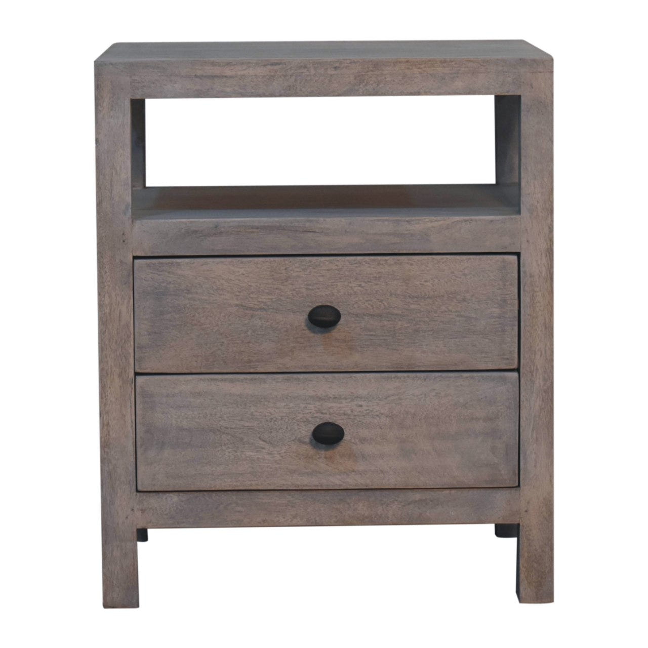 Acid Wash 2-Drawer Open Bedside Table