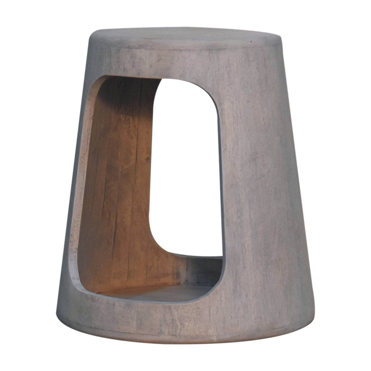 Acid Wash Open Side Table Accent Piece