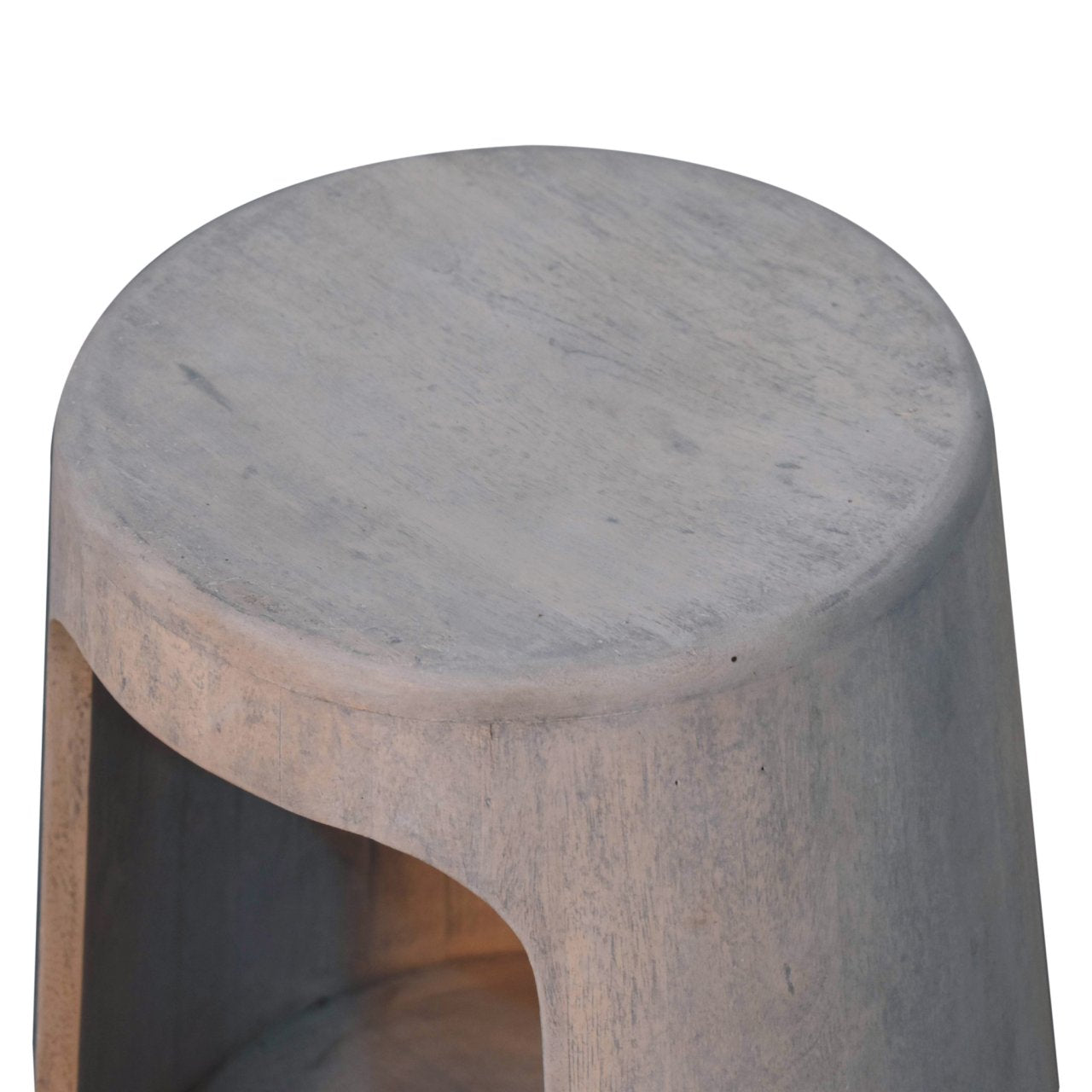 Acid Wash Open Side Table Accent Piece