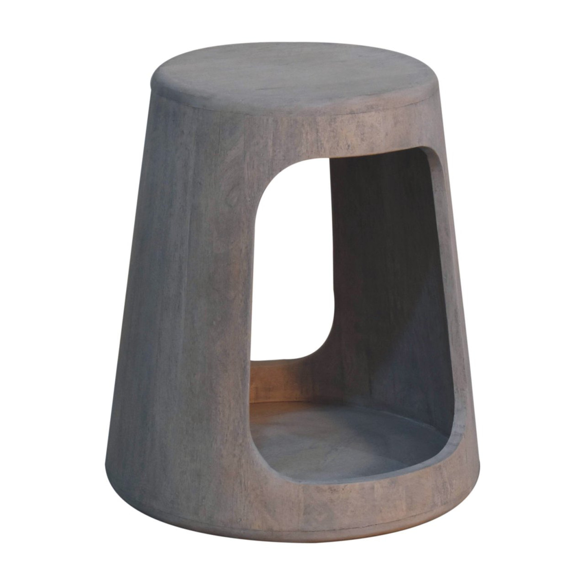 Acid Wash Open Side Table Accent Piece