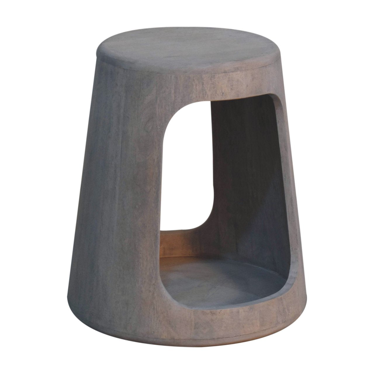 Acid Wash Open Side Table Accent Piece
