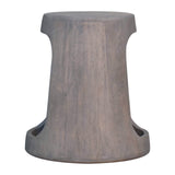 Acid Wash Open Side Table Accent Piece