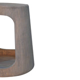 Acid Wash Open Side Table Accent Piece