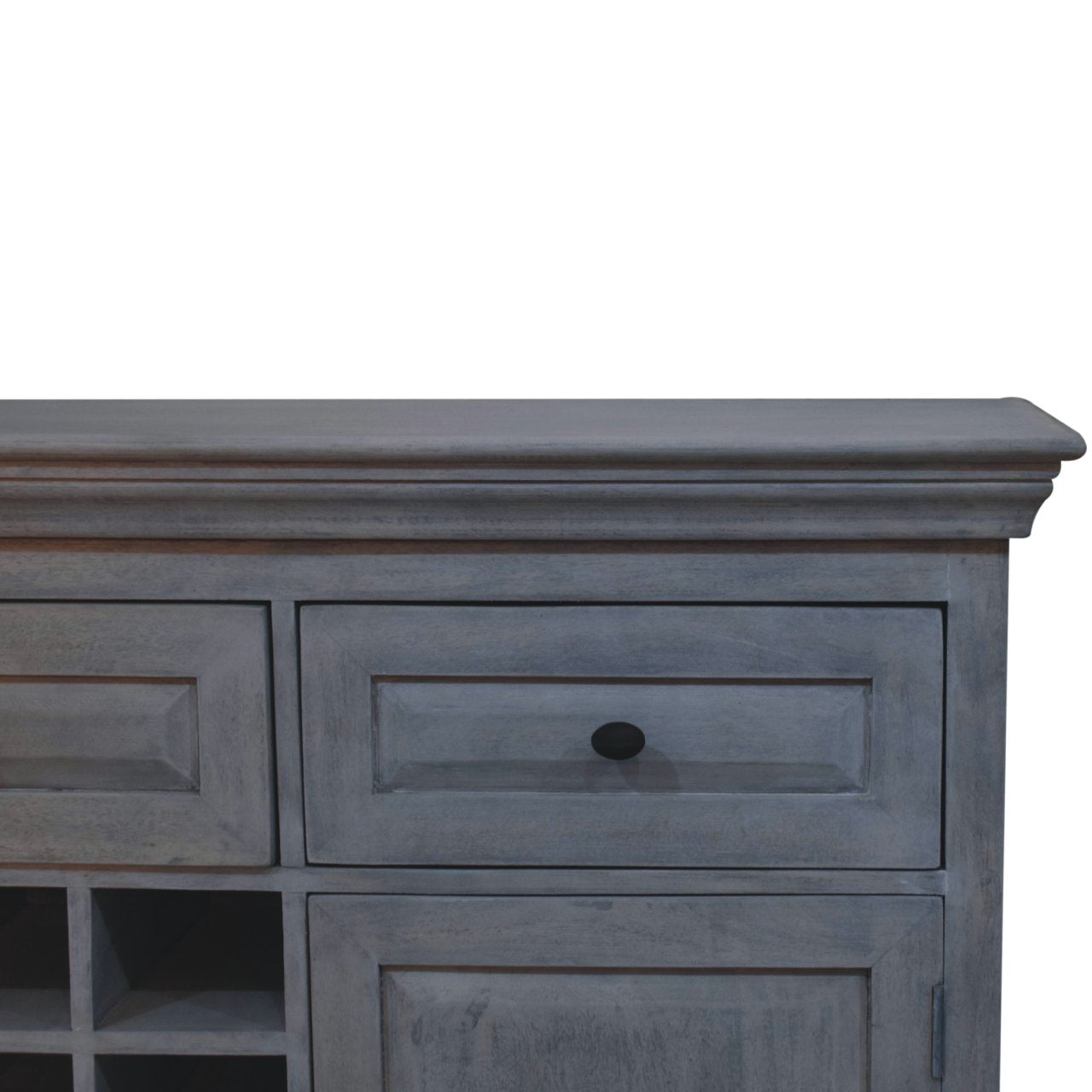 Acid Wash Wine Storage Unit Chest of Drawers | Hidden Storage