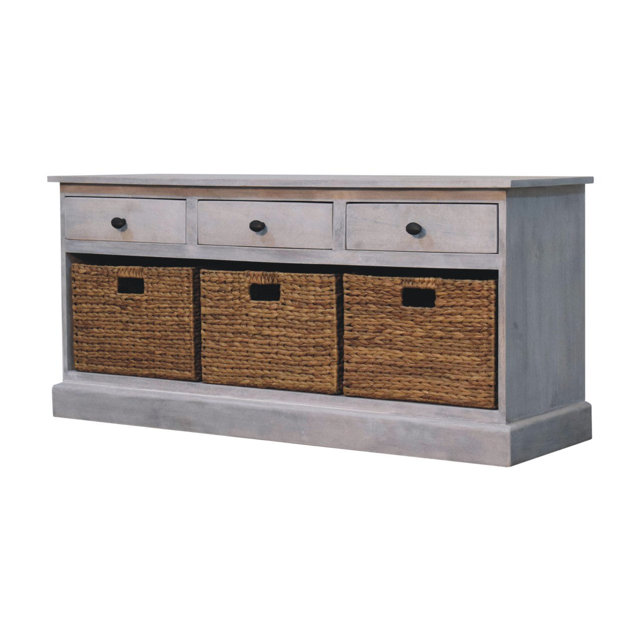 Acid Wash Basket Storage Chest of Drawers | Hidden Storage