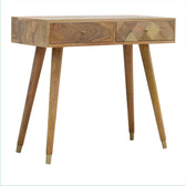 Oak-ish Gold Inlay Console Table