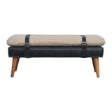 Boucle x Olive Green Leather Bench Default Title