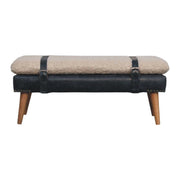 Boucle x Olive Green Leather Bench Default Title