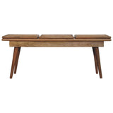 Larissa Triple Accent Oak-ish Cane Bench | Rattan Default Title