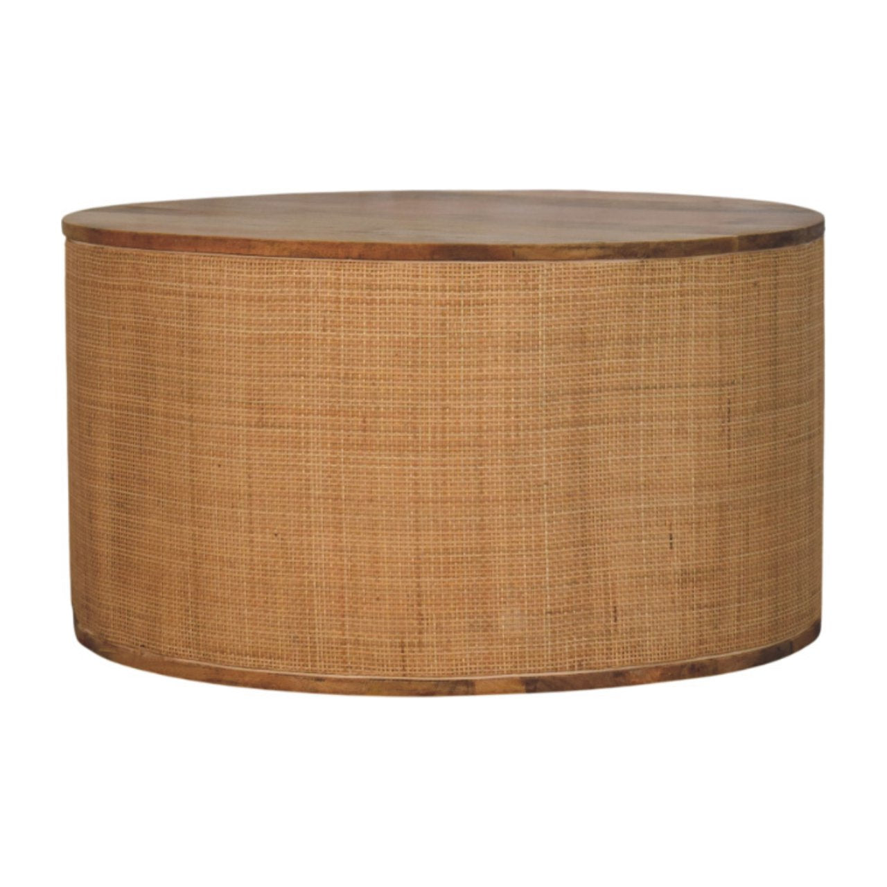 Larissa Round Coffee Table | Oak-Ish Rattan