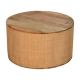 Larissa Round Coffee Table | Oak-Ish Rattan