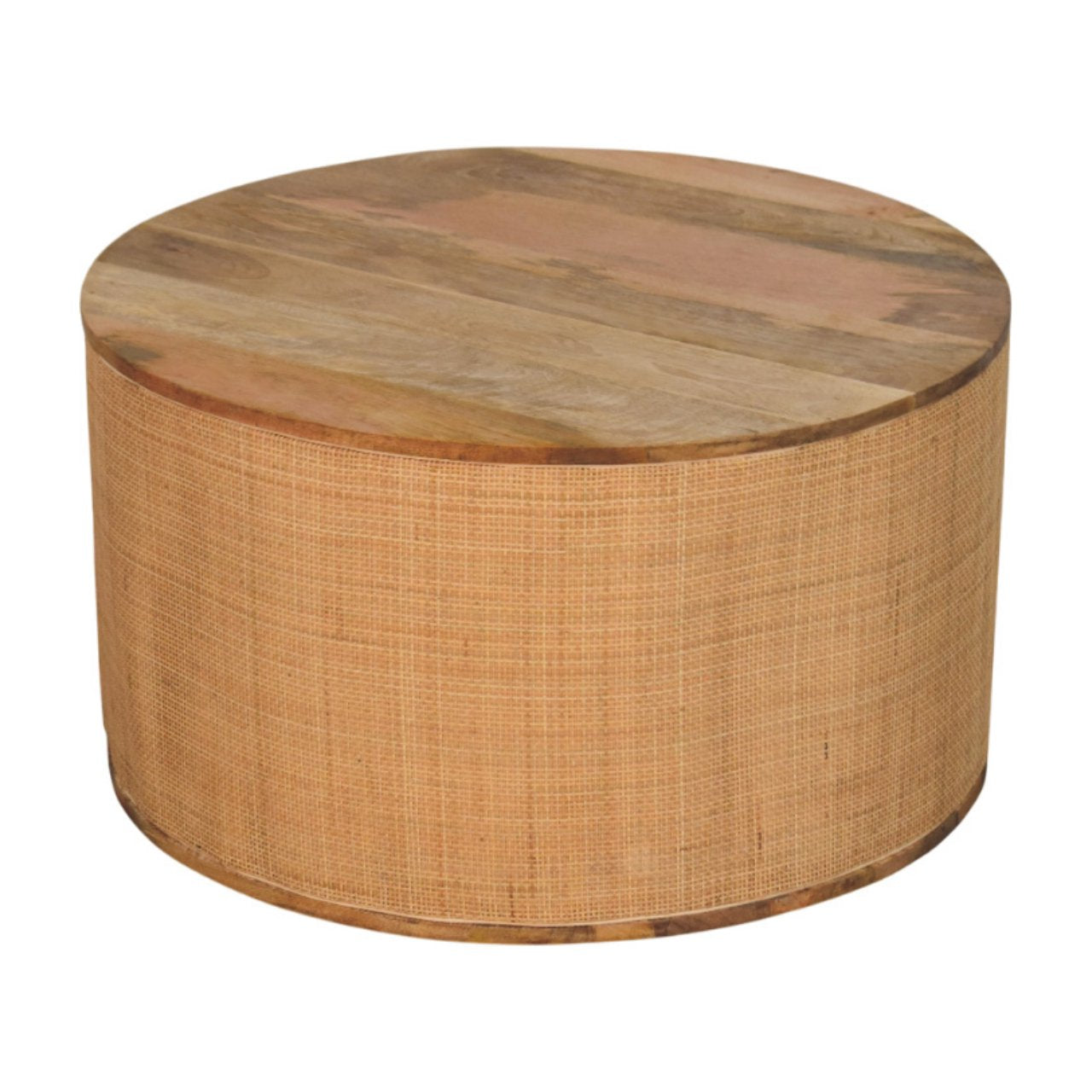 Larissa Round Coffee Table | Oak-Ish Rattan