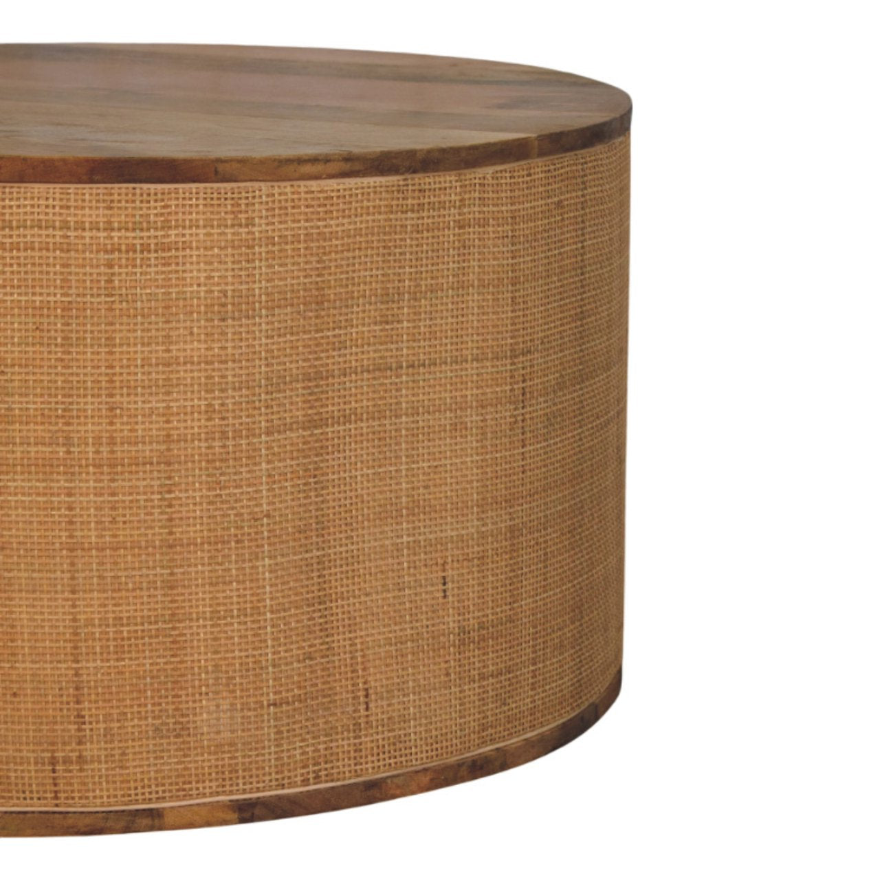 Larissa Round Coffee Table | Oak-Ish Rattan