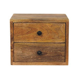 Solis 2-Drawer Oak-ish Wall Mounted Nightstand Default Title