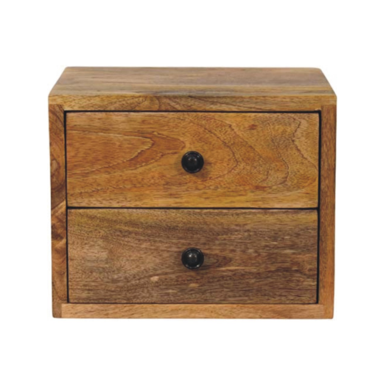 Solis 2-Drawer Oak-ish Wall Mounted Nightstand Default Title
