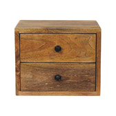 Solis 2-Drawer Oak-ish Wall Mounted Nightstand Default Title