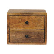 Solis 2-Drawer Oak-ish Wall Mounted Nightstand Default Title