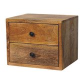 Solis 2-Drawer Oak-ish Wall Mounted Nightstand